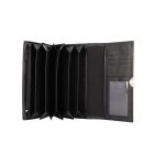 ABSOLUT LEATHER FEKETE BŐR BRIFKÓ, 18 CM, 7404