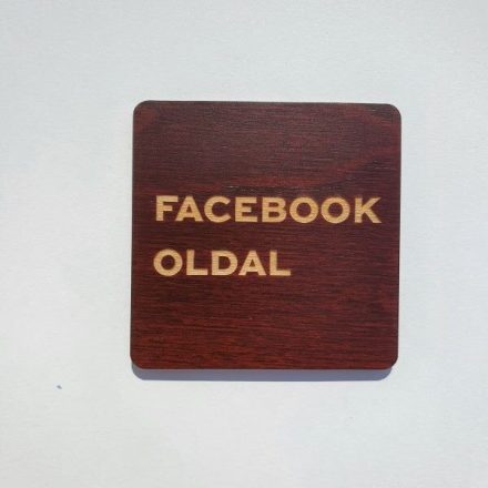 FACEBOOK OLDAL KÁRTYA, ÖNTAPADÓS, SÖTÉTBARNA