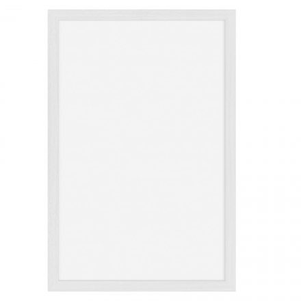Securit kréta tábla 40×60 cm, lakkozott fehér, fa hatású kerettel